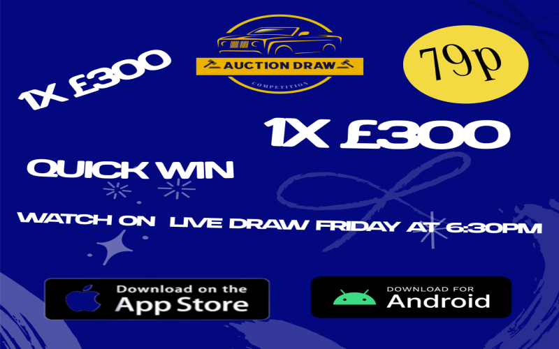 quick win, 1x £300 live draw friday 6:30pm