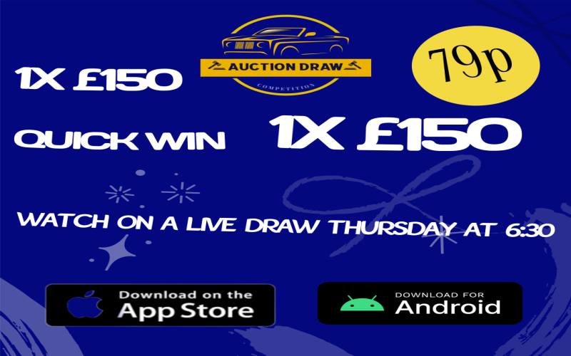 quick win, 1x £150 live draw thursday 6:30pm